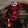 Elegante Rote Rose Regentropfen Muster Weiche Handyhülle für iPhone 17 16 Pro Max 16E 15 14 13 12 11 XS XR 7 8 Plus 1 Air Mattes Cover