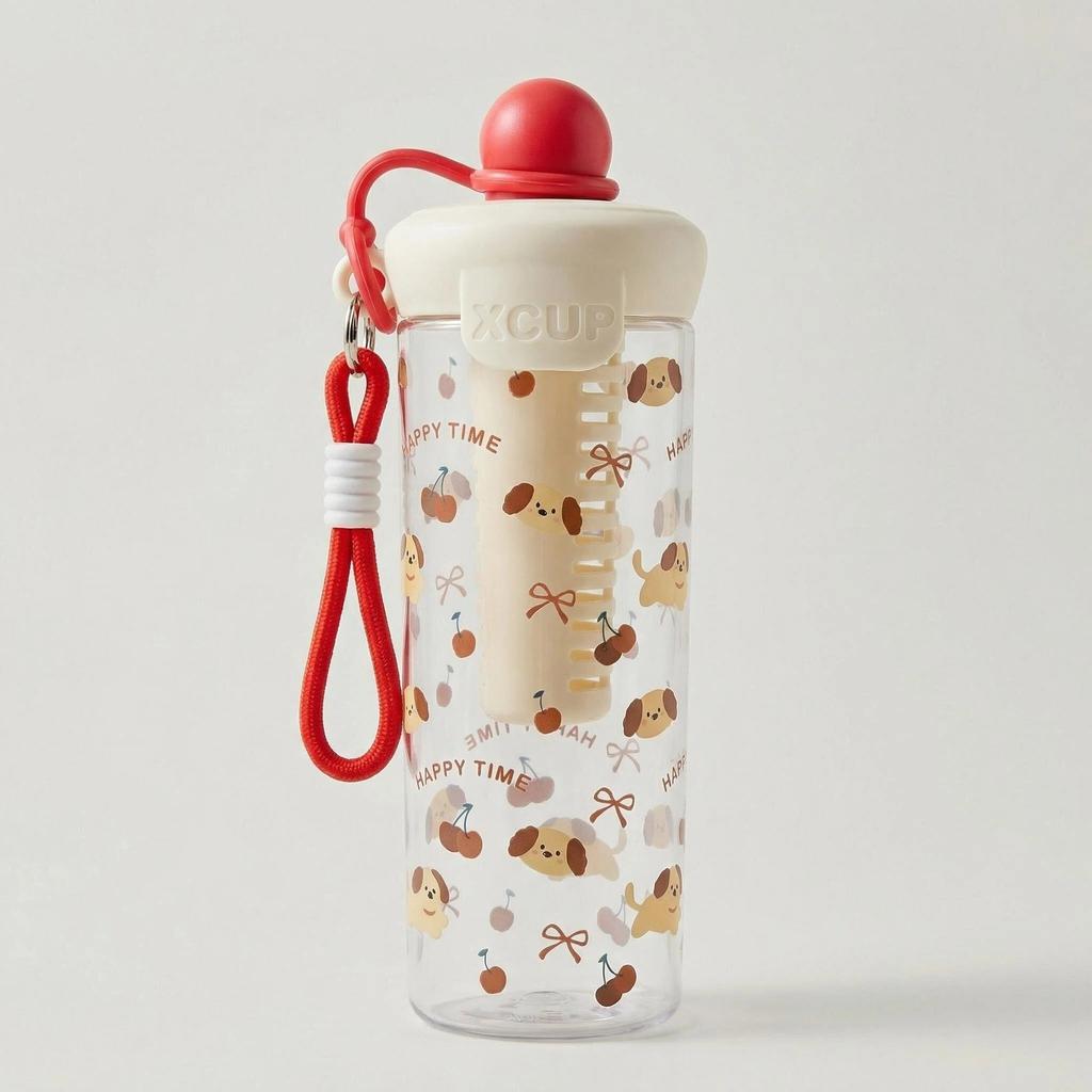 Large capacity summer portable straw cup girl cute cartoon cup