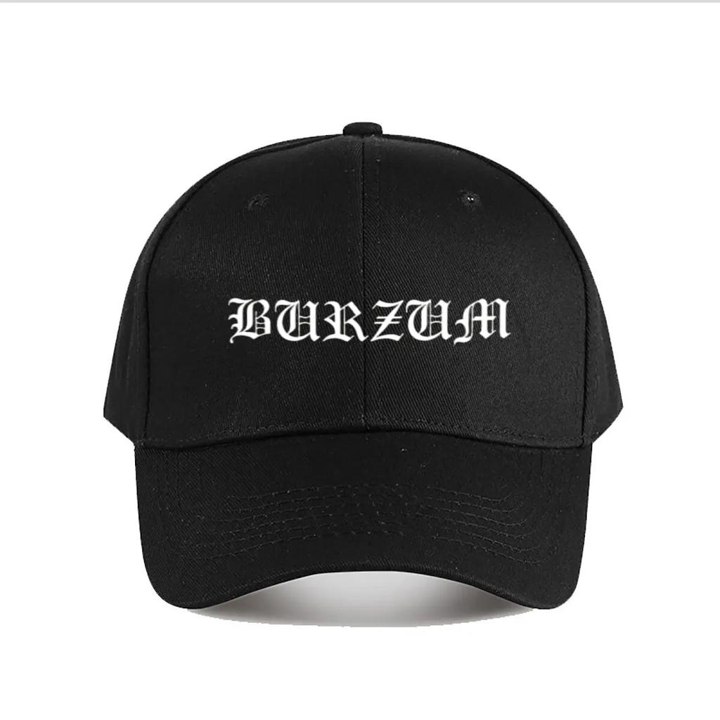 Burzum Logo Baseball Cap Unisex Adjustable Button Beanie with White Gothic Print Allseason Unisex Baseball Cap