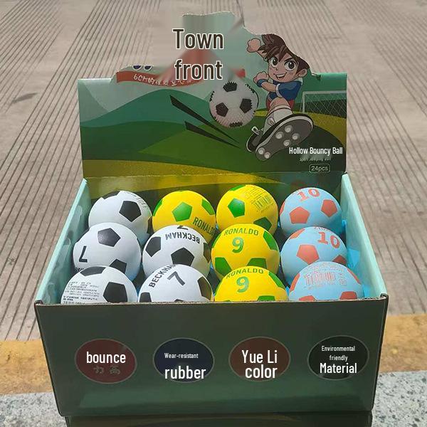 6cm Mini High Elastic Rubber Ball for Kids - Grip & Bounce Football/Basketball for Kindergarten