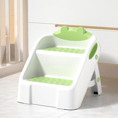 2 Step Stool for Kids Anti-Slip Toddler Step Stool Foldable Step Stool for Potty Training Bathroom and Kitchen