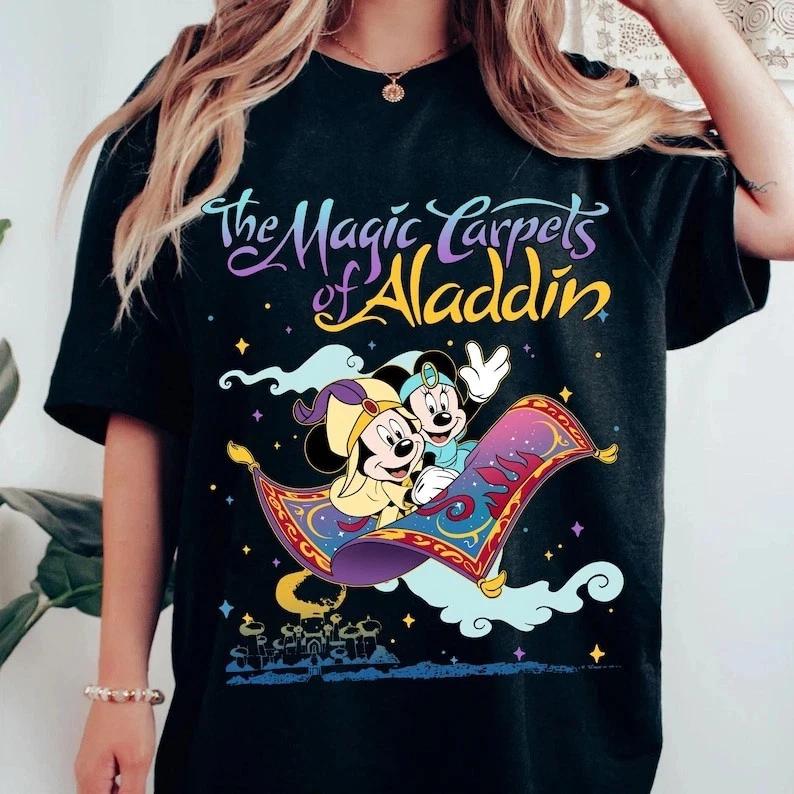 Mickey Minnie As Jasmine Aladdin Magic Carpets Of Aladdin Tshirt Unisex Unisex S