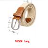 5 Colors Men's Ladies Canvas Fabric Belt Traditional Buckle Elastic Belt 100CM Long Elastic Fashion Belt