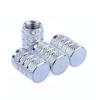 4Pcs Car Tire Valve Stems Cap Knurling Style Tire Valve Cap Aluminum Tire Wheel Stem Air Valve Cap Car Universal Accessories Valve Stems 1
