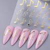Naklejki do zdobienia paznokci nuty samoprzylepne DIY Vintage Angielski List Manicure Dekoracja Naklejki Damskie Akcesoria do Paznokci do Domu Salonu