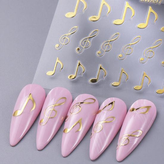 Naklejki do zdobienia paznokci nuty samoprzylepne DIY Vintage Angielski List Manicure Dekoracja Naklejki Damskie Akcesoria do Paznokci do Domu Salonu