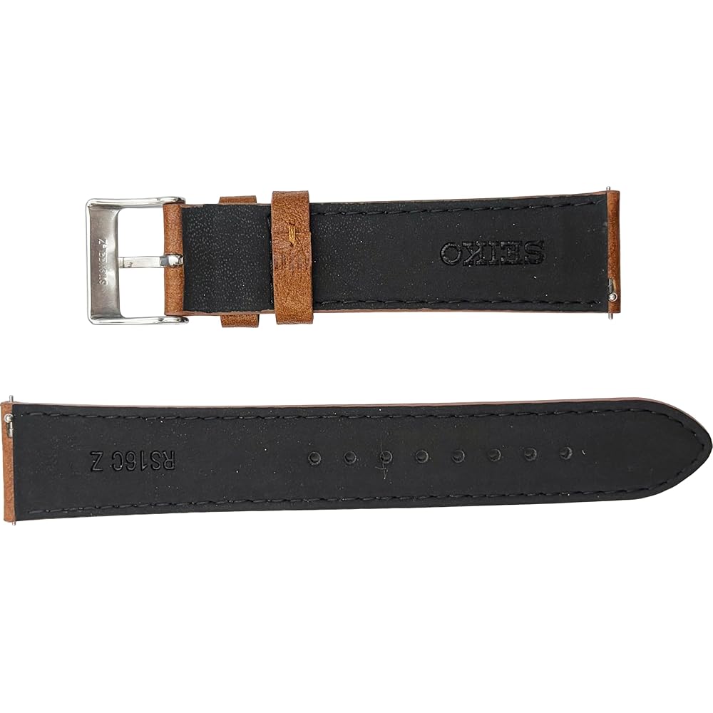 Seiko Men's Smart Change Watch Band 18mm 20mm Buffalo Leather Black Brown Genuine