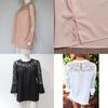 Elegant Chiffon Lace Blouse Loose Fit Pullover Long Sleeve T-shirt For Women