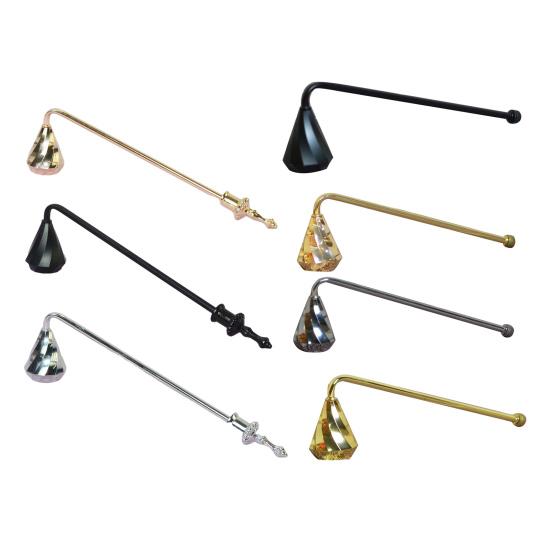 Candle Snuffer with Long Handle Putting Out Candle Wick Flame Extinguishing Tool Candle Extinguisher Accessory Decorative Metal Candle Cover Tool