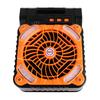 Solar Fan 5200MAH Type C Charging 4 Speed   Brushless Motor 4.5mCelsiuss Low Noise LED Timer Solar Camping Fan for Fishing Outdoor Activities