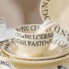 Underglaze Retro Letter Ceramic Rice Dishes High Temperature Microwave Oven Soup Bowl Home Restaurant Salad Bowl