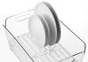 Pearl Metal Dish Drainer Rack Set (Clear), 38cm Wide X 24cm Deep X 15cm High, Acrylic, HB-3731