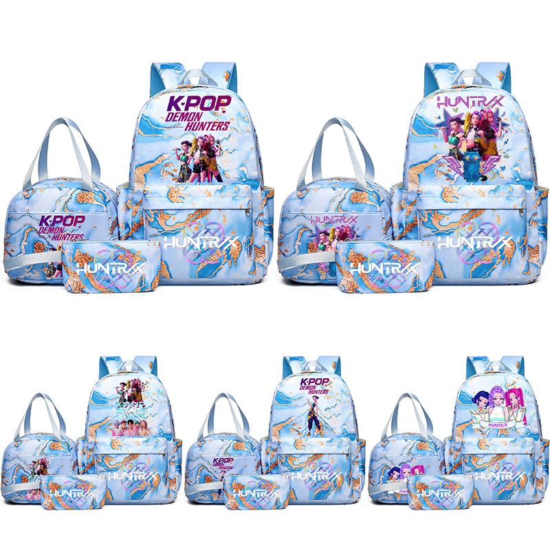 3-teiliges/Set Anime niedlich K-pop Bedruckter Rucksack mit Handtasche Federmäppchen für Teenager Schüler Mädchen Jungen Schultasche Schultasche Damen Große Kapazität Reisetasche