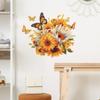 Painted Sunflower Flowers Butterfly Bedroom Living Room Home Background Decorative Wall Stickers