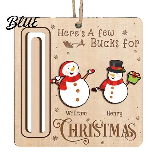 Christmas Tree Wood Cash Gift Money Holder Santa Reindeer Decorations Rustic Ornament Wooden Card Creative