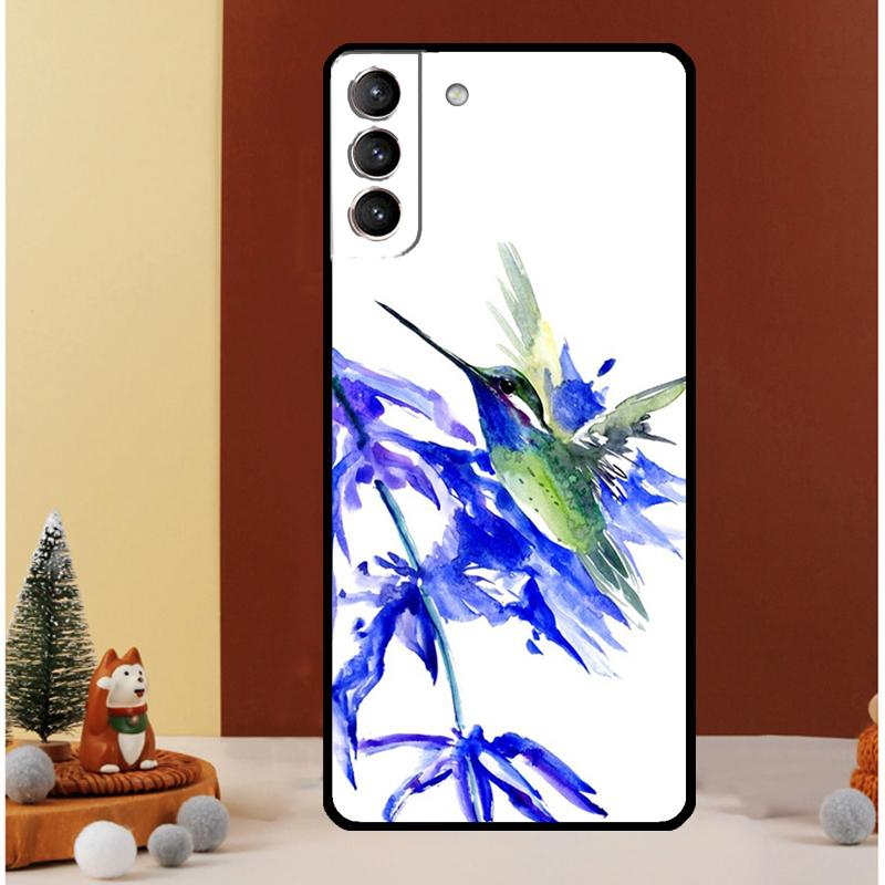 

Hummingbird and Flowers Case For Samsung Galaxy S24 S26 Ultra S22 S23 S25 Ultra S20 S21 Plus S10 S25 FE Cover Funda Galaxy S10