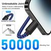 2.4A Type C Data Cable Fast Charging Cord Nylon Braided USB C Charger Wire for 16 15 Pro Max Smasung Huawei Line