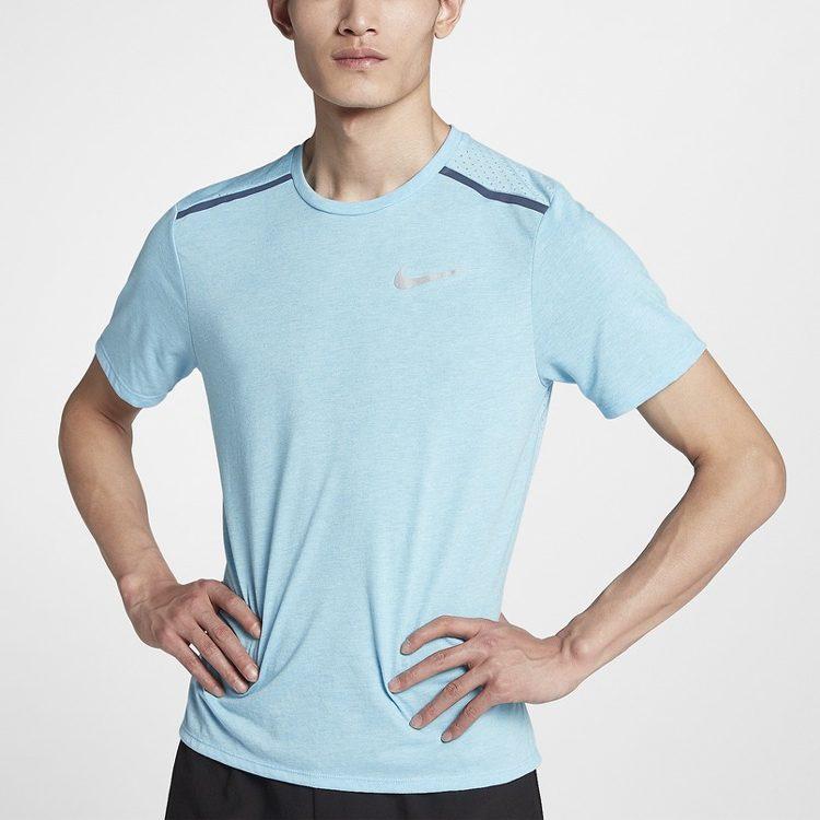 Nike T Shirts Men's Blue Crew Neck Moderate Straight Fit 892814-482
