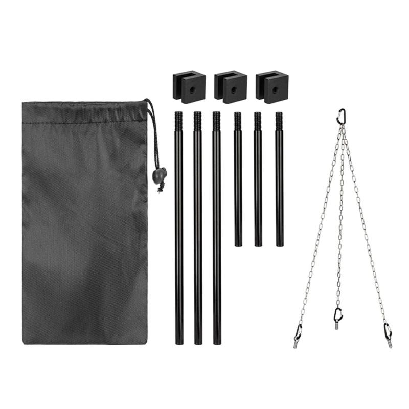 Leicht zu tragender Kochständer Barbecue-Tablett-Halter Benutzerfreundliche Grills Pfannenhalterung Praktische Outdoor-Camping-Ausrüstung