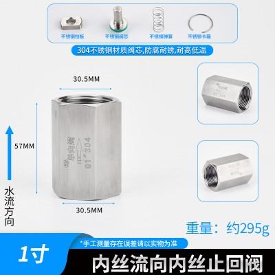 Válvula de retención unidireccional de acero inoxidable 304, rosca macho/hembra BSP de 3/4" y 1", para agua, gas, aceite, 240 grados Celsius, 3000 PSI