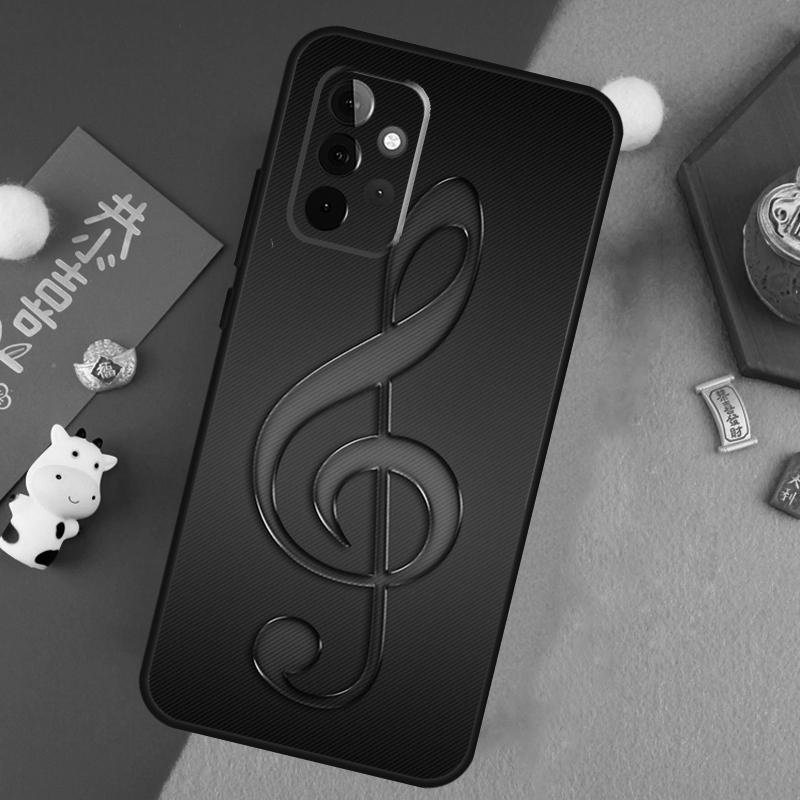 Treble Clef Music Note Case For Samsung Galaxy A52 A32 A12 A14 A34 A54 A51 A71 A53 A33 A13 A15 A25 A35 A55 Cover
