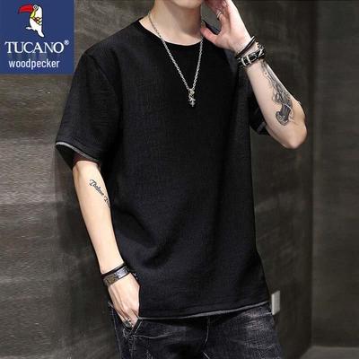 Men's Ice Silk Linen Blend Short Sleeve T-Shirt