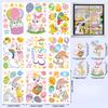 Easter window stickers glue-free static electricity sucking command 9 sets of cute cartoon decorative eggs