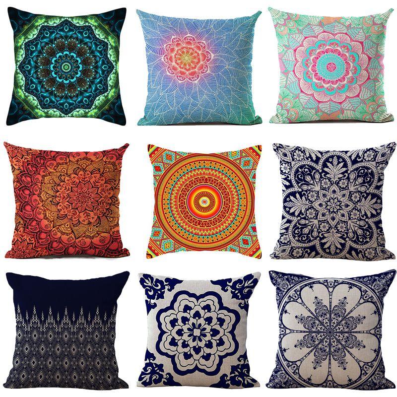 Premium Vintage Cotton Linen Throw Pillow Case Cushion Cover For Elegant Decor