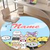 Personalized K-Kpop Team Round Chair Office Rug - Perfect for Mat, Office Chair & More - Ideal Gift for Birthdays and Holidays