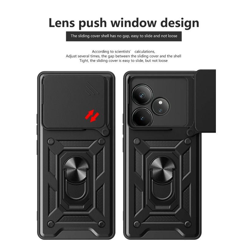 Camera Protect Case for Realme GT Neo 6 6T 3 N53 N55 Realme C61 C63 C65 C67 C51 C53 C55 C35 C21Y C25Y Armor Hybrid Ring Cover
