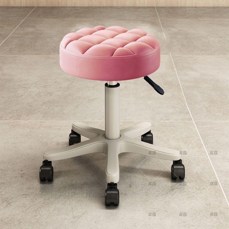 Stołek na kółkach Obrotowy stołek na kółkach Stołek kosmetyczny Obrotowy stołek do salonu fryzjerskiego salonu paznokci Krzesło do pracy Stołek domowy okrągły na kółkach