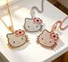 Hiphop Cartoon Character Zircon Necklace Personalized Gold Plated Fashion Jewelry Cartoon Zircon Pendant Necklaces