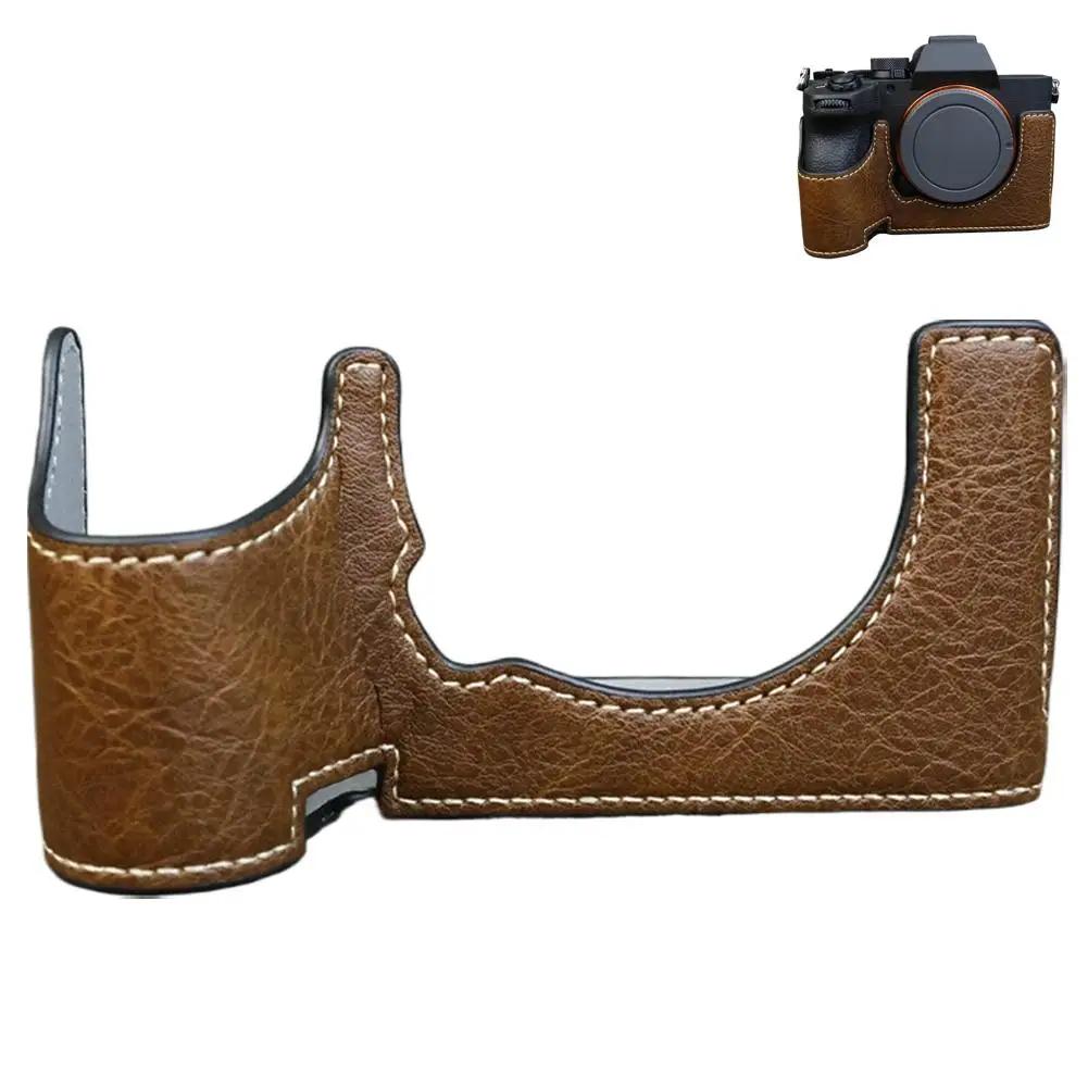 Half Camera Bag Protective Cover for sony ILCE-7V a7M5 a7R5, Shockproof Base Case Shell for sony Mirrorless Camera K1N4