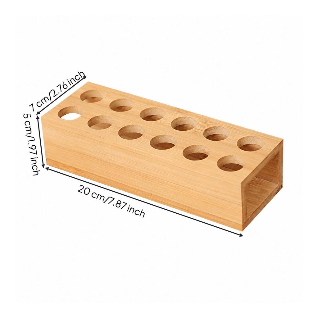 Bamboo and Wood Desktop Organizer Easy to Clean Cosmetics Storage Shelf