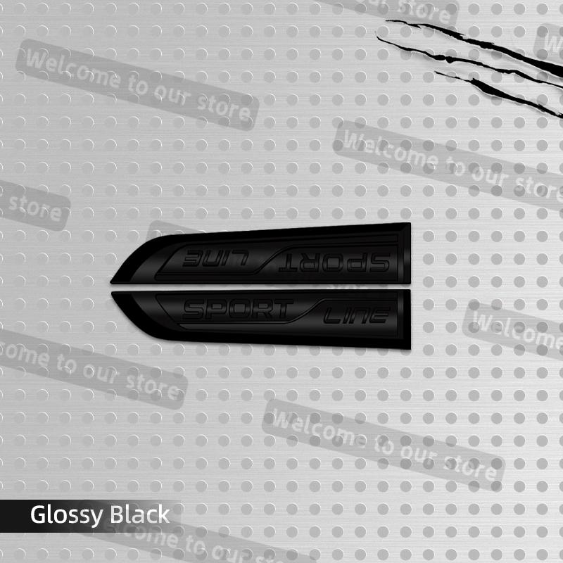 JBIW9 3D Metal Car Styling Sport Line Grille Emblem Side Decals Rear Trunk Body Badge For Skoda VRS Octavia Scala Vision Rapid Kodiaq