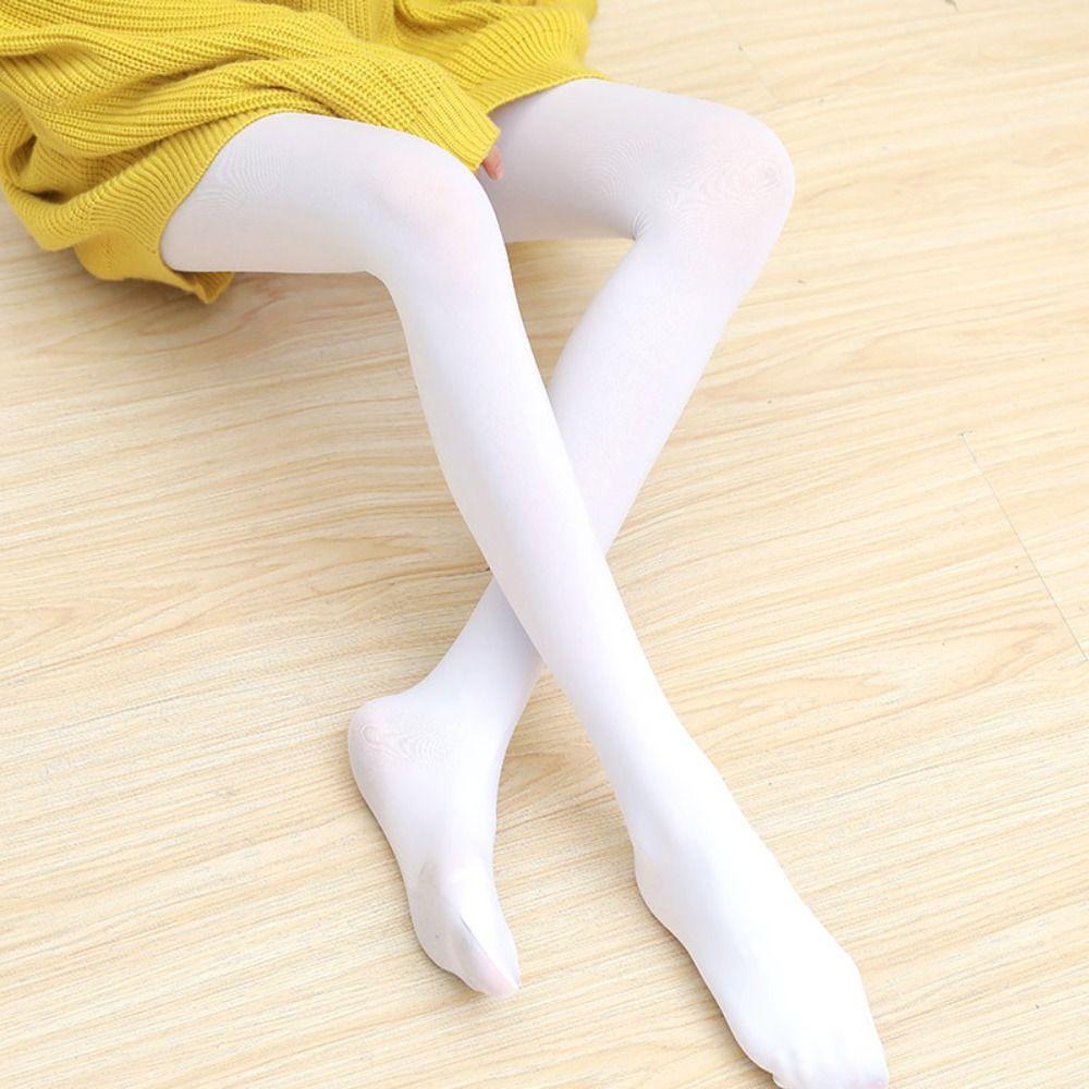 Anti-hook White Pantyhose Uniform Size Ballet Dance Tights Sweet White Stockings  Women