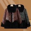 Women's Leather & Fur Winter Coat for Mothers and Seniors - Warm, Thickened Cotton Jacket