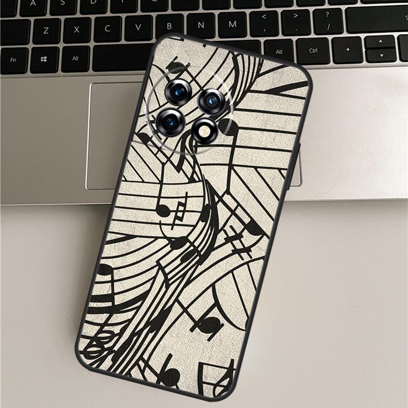 Music Score Musical Notes Case For OnePlus Nord 5 CE 3 4 Lite N20 N30 OnePlus 15 15R 13 13R 13T 10T 10 Pro 11 12 Cover