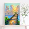 5D DIY Diamond Painting Ladder Scenery Diamond Embroidery Dogs Full Cross Stitch  Home Decor