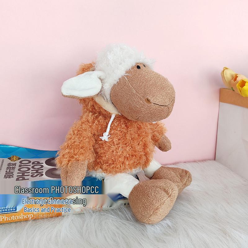 Cartoon Little Sheep Plush Toy - Cute and Silly Super Sheep Doll Pillow for Valentine's Day or Birthday Gift