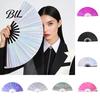 Holographic Folding Fan Large Iridescent Handheld Portable Summer Cooling Decoration Dance Performance Props Party Accessories Smooth Opening