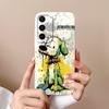 Hülle für Samsung Galaxy A55 S22 S23 M34 A05 A15 C55 F15 S24 Handyhülle Niedliche Kaninchen-Cartoon-Muster Schale Flüssigsilikon Anti-Drop-Stoßfänger für Samsung