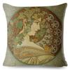 Art Nouveau Mucha Gallery Povlak na polštář Béžový povlak na polštář Autosedačka Home Decor