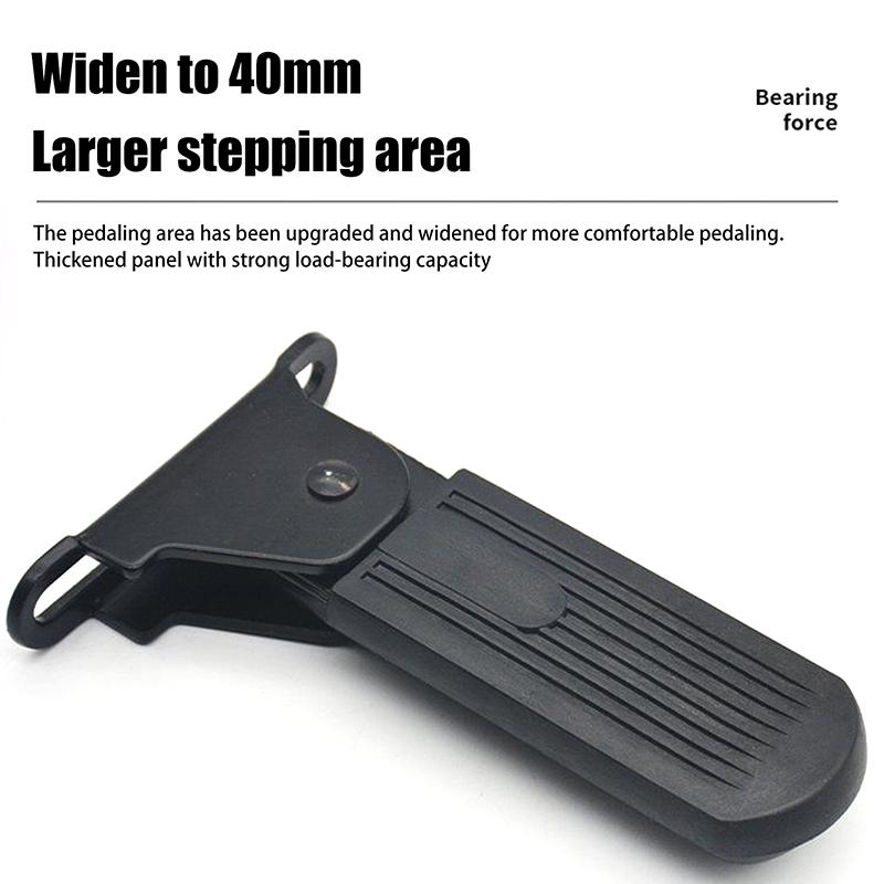 1 Pair Helpful Stable Seats Treadle Anti-Rust Universal Bike Rear Pedals Plastic Convenient Bicycle Rear Seat Pedal Folding Bike
