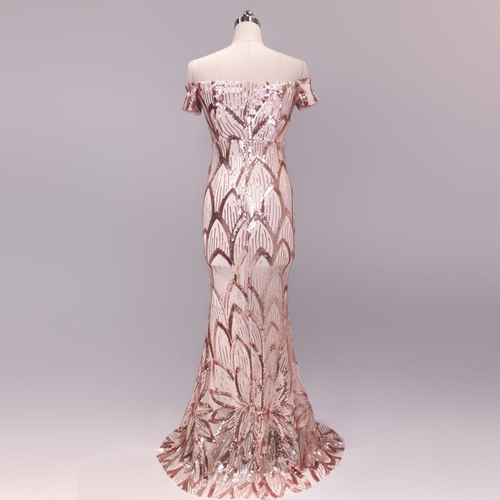 Dress Long Fishtail Sequins Evening Gift Slim Banquet Dress Evening Dresses