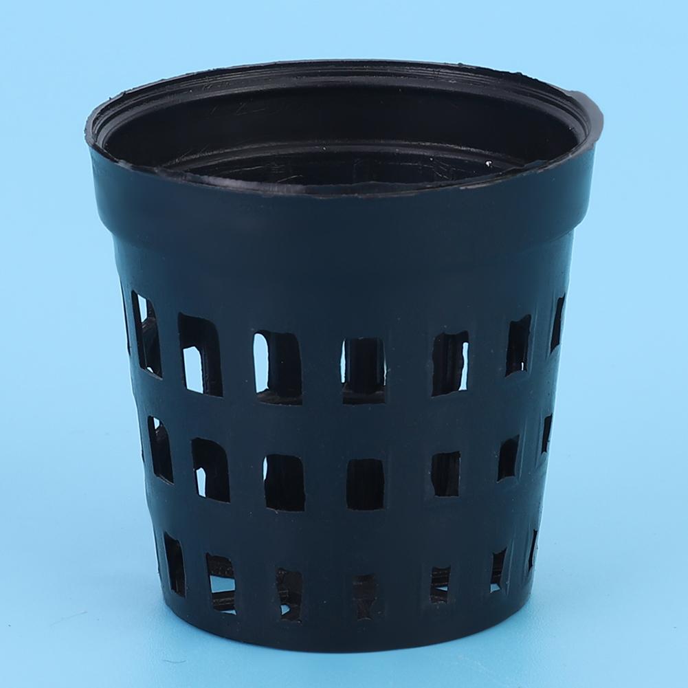 30PCS Black Plastic Aquarium Planting Baskets, Hydroponic Grass Cultivate Basket with Drainage Holes for Fish , Water Plants