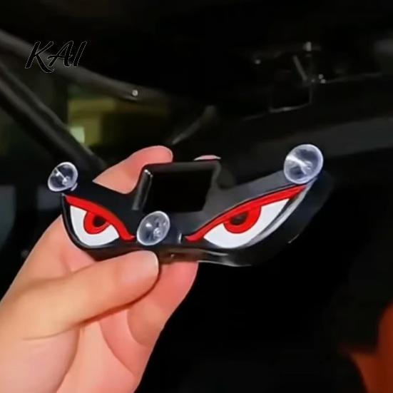 Outdoor Solar Car Lamp Devil Eyes Light Powered LED Dynamic Windshield Ambient USB-C Dual Charging Rechargeable Vehicle with Vibration And Sensor