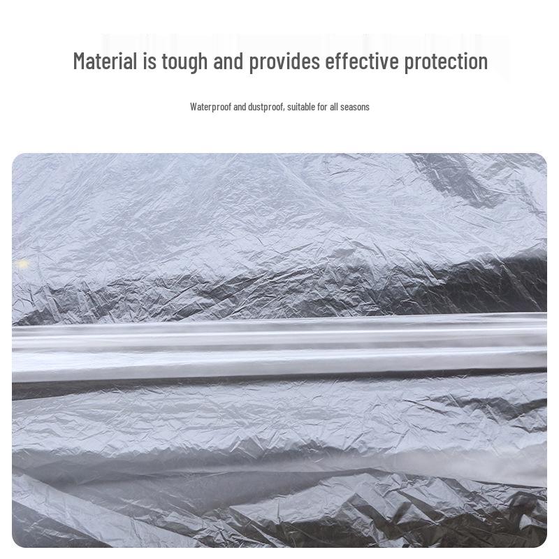 Universal Disposable Car Cover - Sun, Rain, and Dust Protection, Transparent Plastic Full Cover