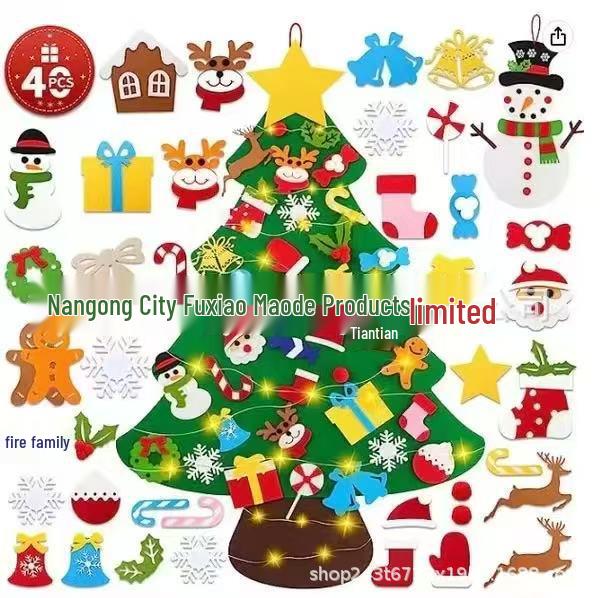 DIY Children's Felt Christmas Tree Ornaments