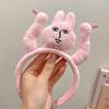 Funny Headband New Pink Bunny Hair Band Quirky Fun Plush Headband Grip Bangs Cute Photo Decoration Hair Bands Headdress